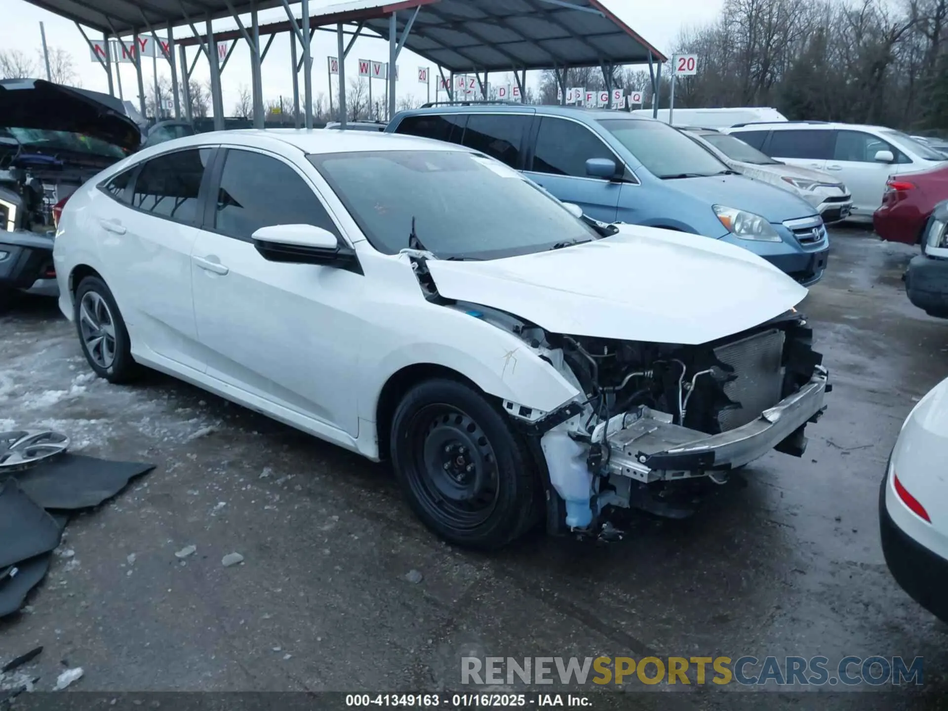 1 Photograph of a damaged car 19XFC2F60LE010385 HONDA CIVIC 2020