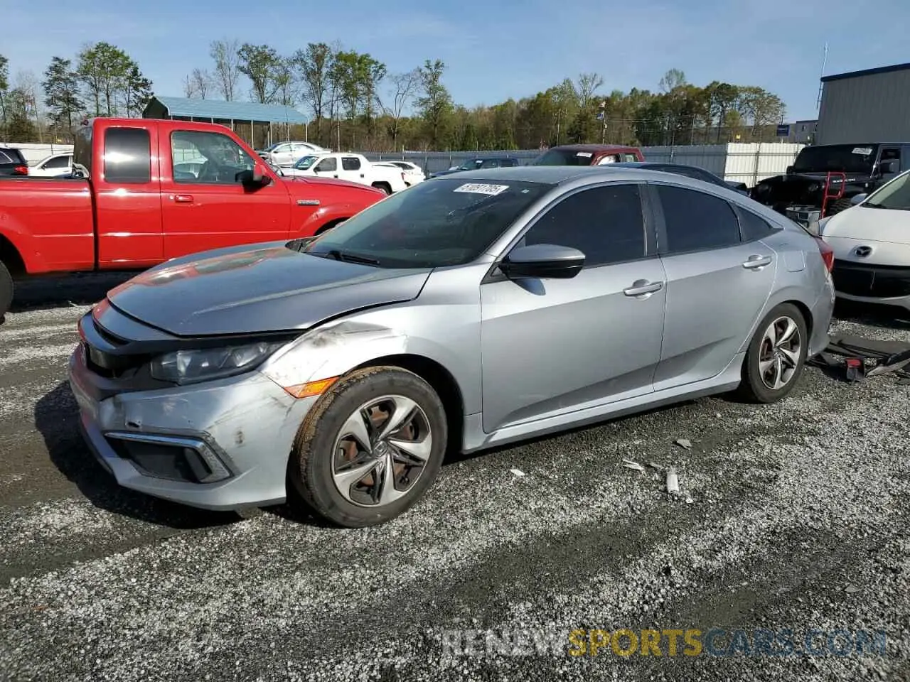 1 Photograph of a damaged car 19XFC2F61LE014672 HONDA CIVIC 2020