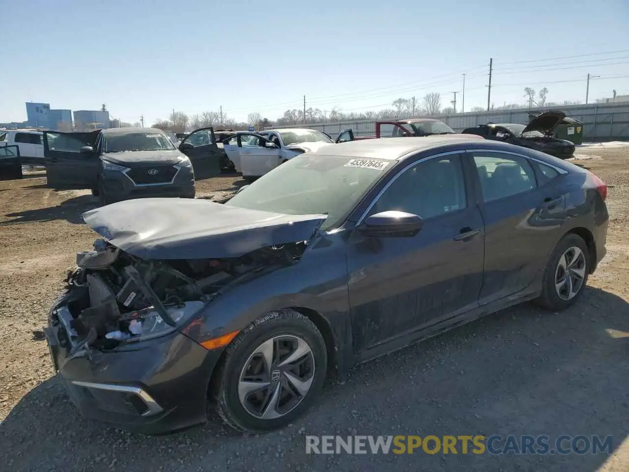 1 Photograph of a damaged car 19XFC2F62LE003440 HONDA CIVIC 2020