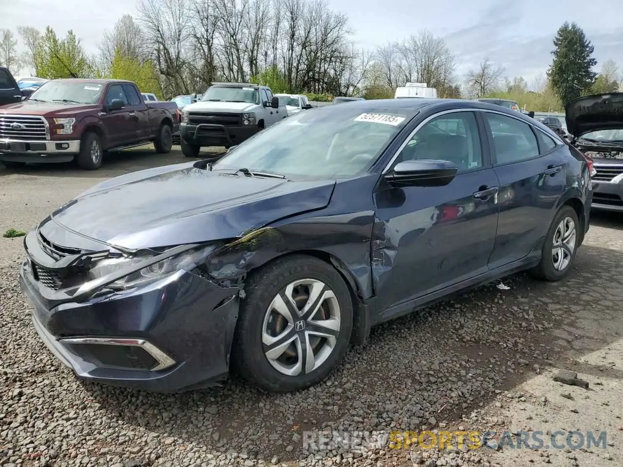 1 Photograph of a damaged car 19XFC2F65LE203809 HONDA CIVIC 2020
