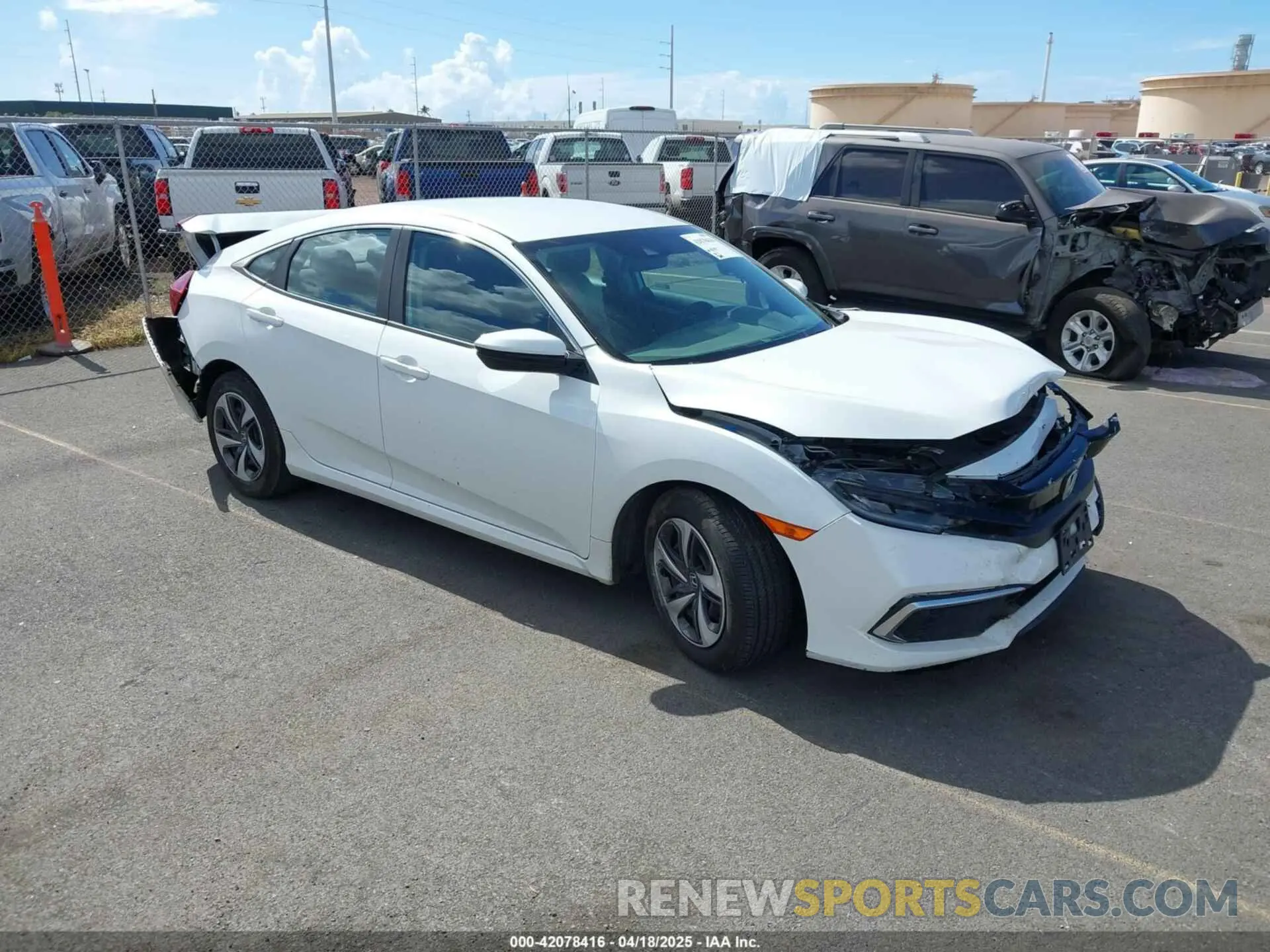 1 Photograph of a damaged car 19XFC2F69LE001975 HONDA CIVIC 2020