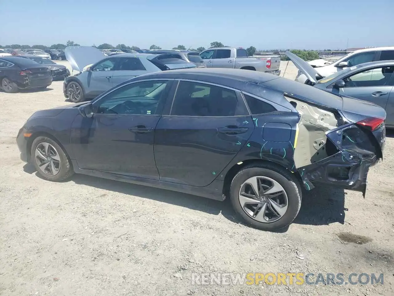 2 Photograph of a damaged car 19XFC2F6XLE203806 HONDA CIVIC 2020