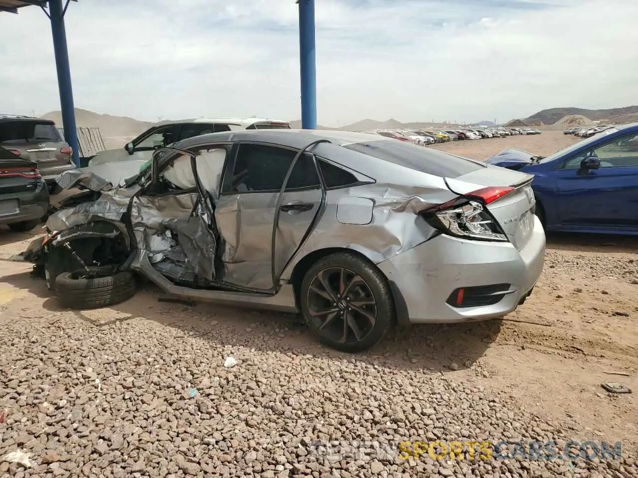 2 Photograph of a damaged car 19XFC2F80LE009948 HONDA CIVIC 2020