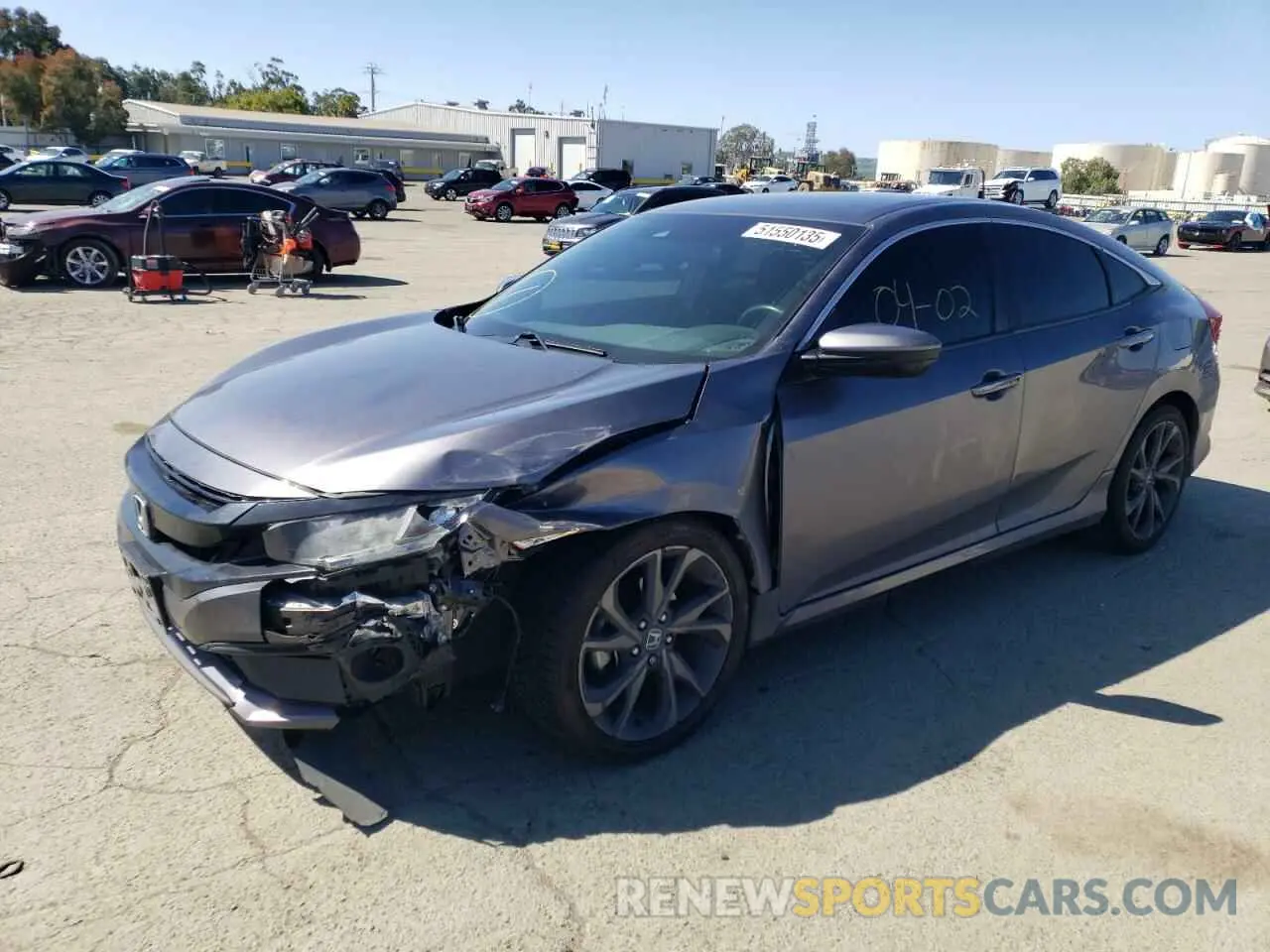 1 Photograph of a damaged car 19XFC2F80LE216629 HONDA CIVIC 2020