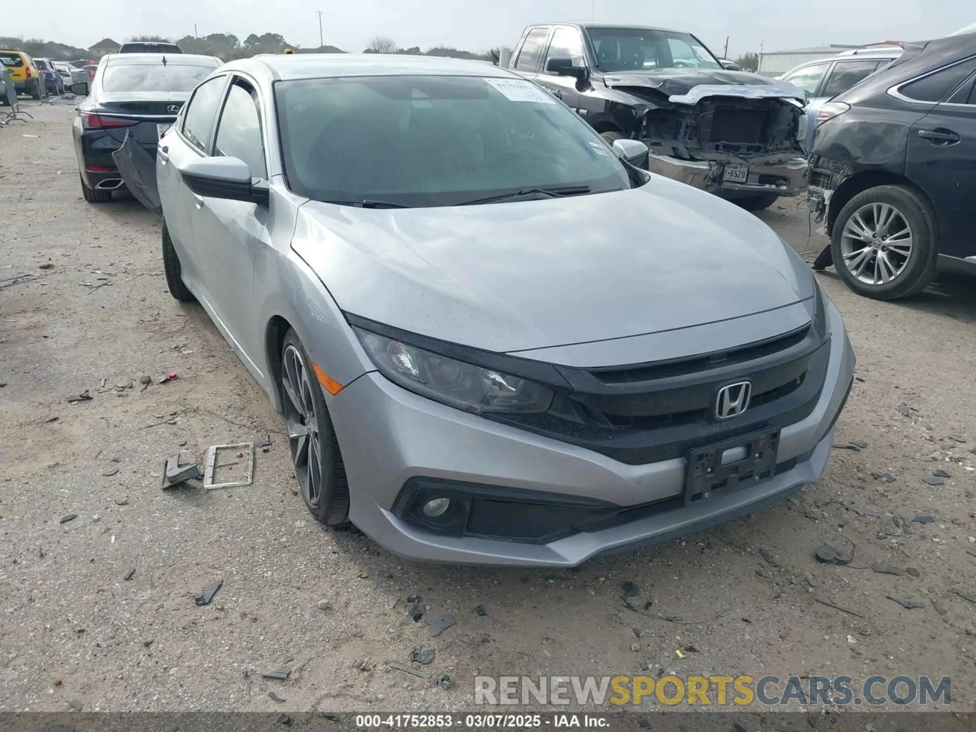 1 Photograph of a damaged car 19XFC2F81LE018321 HONDA CIVIC 2020