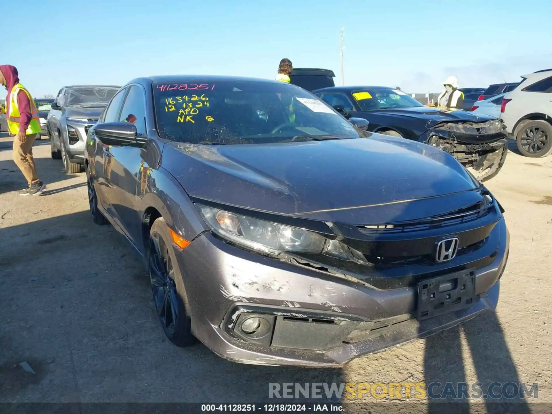 1 Photograph of a damaged car 19XFC2F83LE026937 HONDA CIVIC 2020