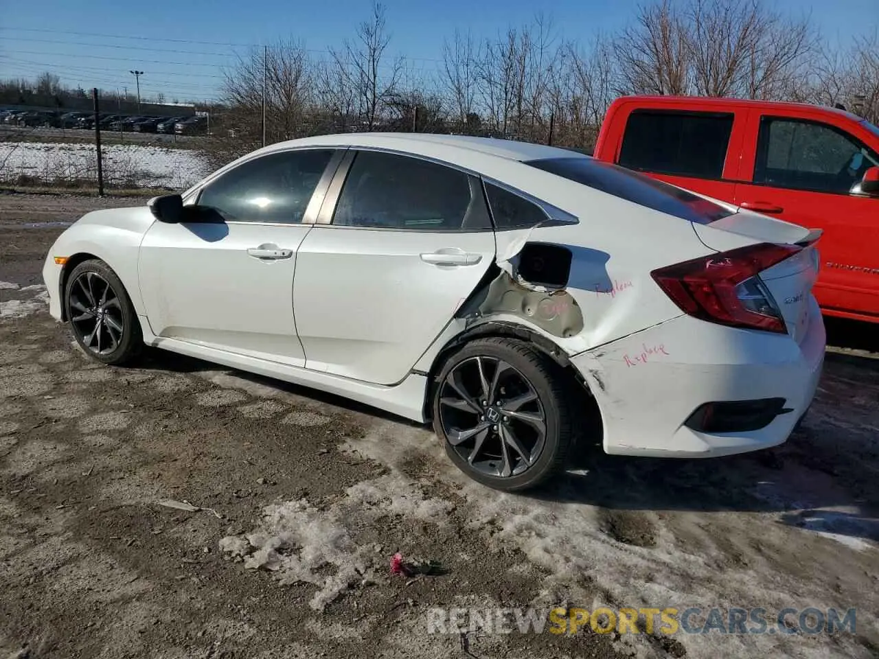 2 Photograph of a damaged car 19XFC2F83LE028865 HONDA CIVIC 2020