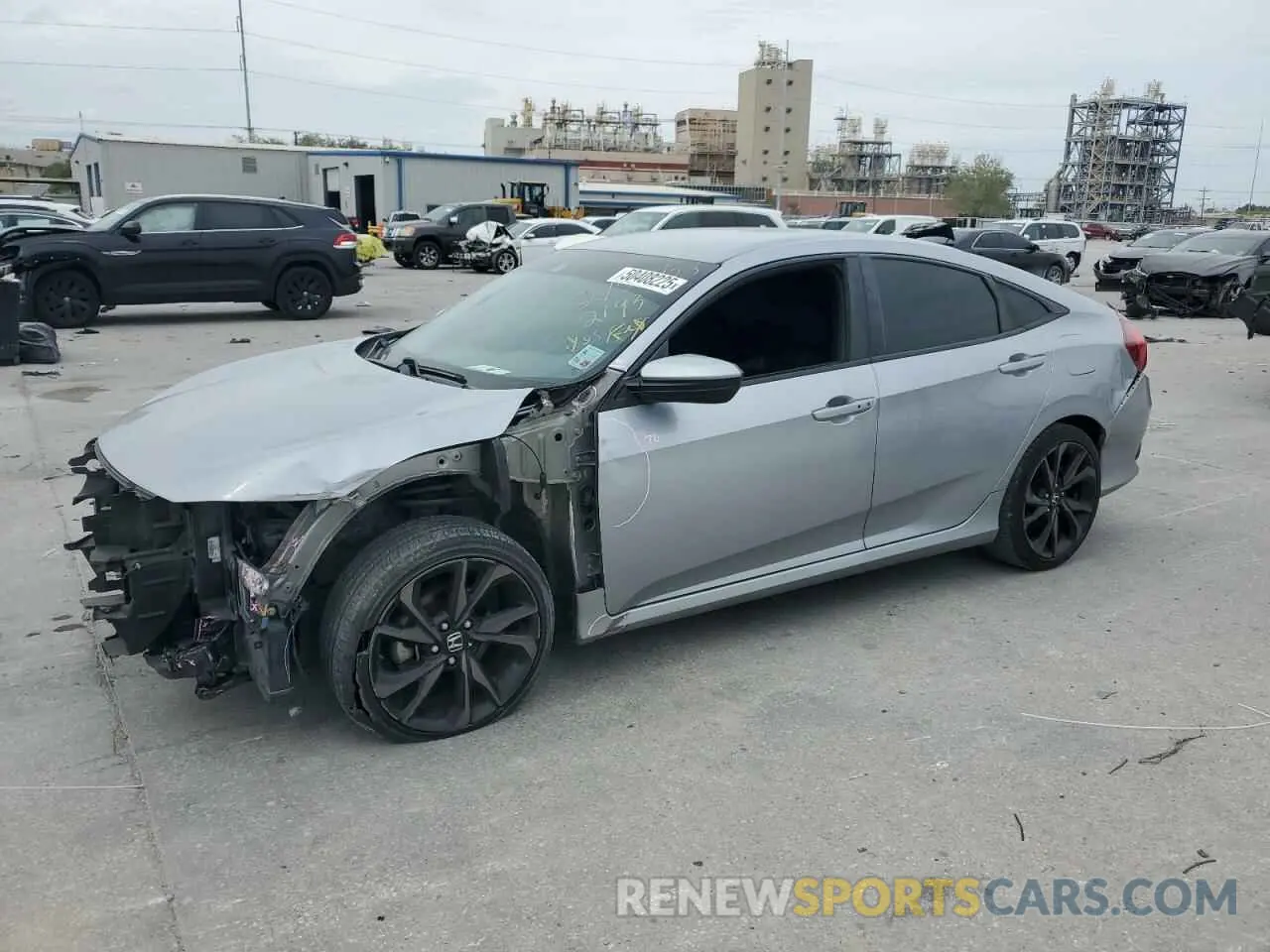 1 Photograph of a damaged car 19XFC2F84LE002193 HONDA CIVIC 2020