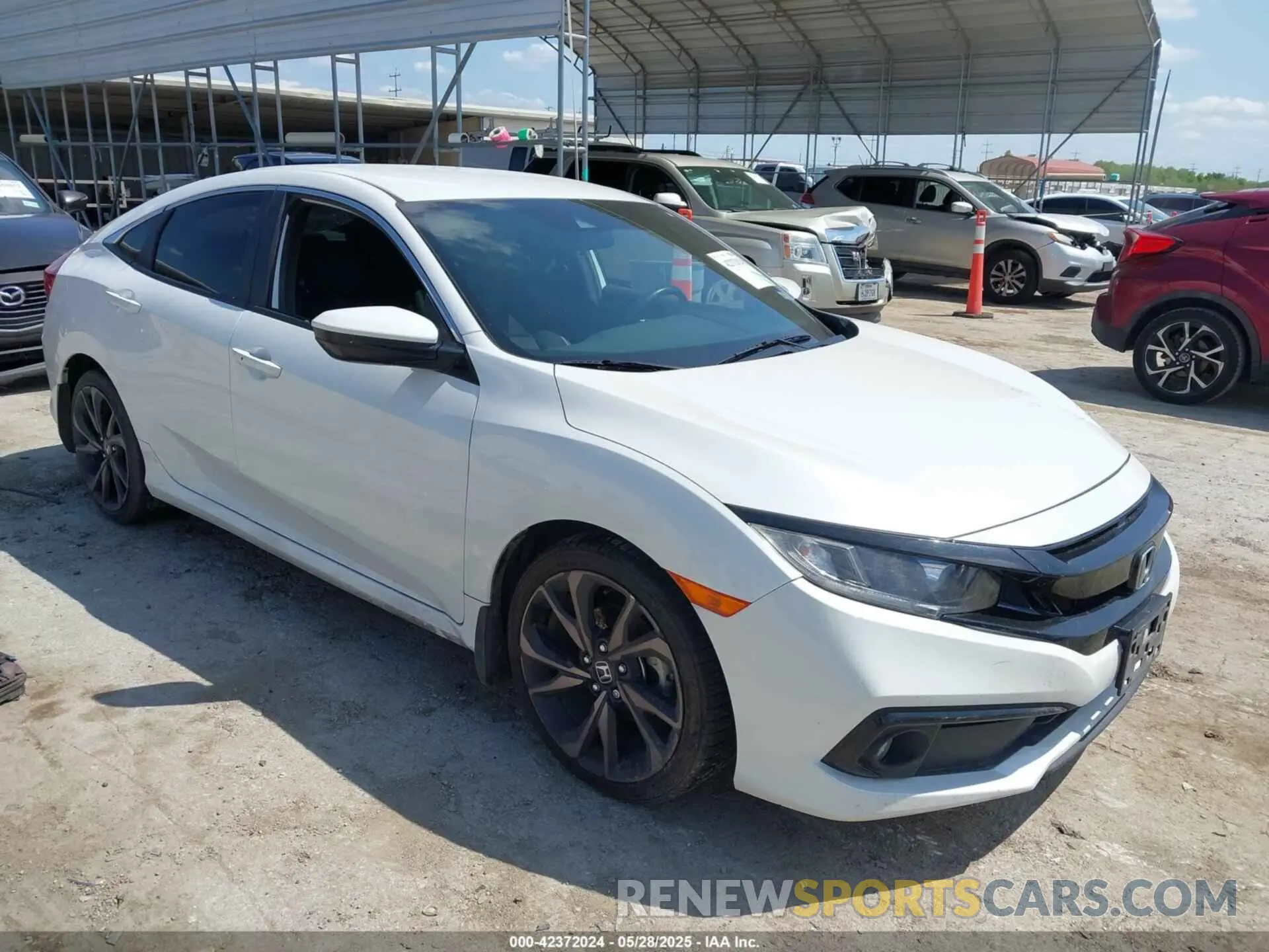 1 Photograph of a damaged car 19XFC2F84LE007443 HONDA CIVIC 2020
