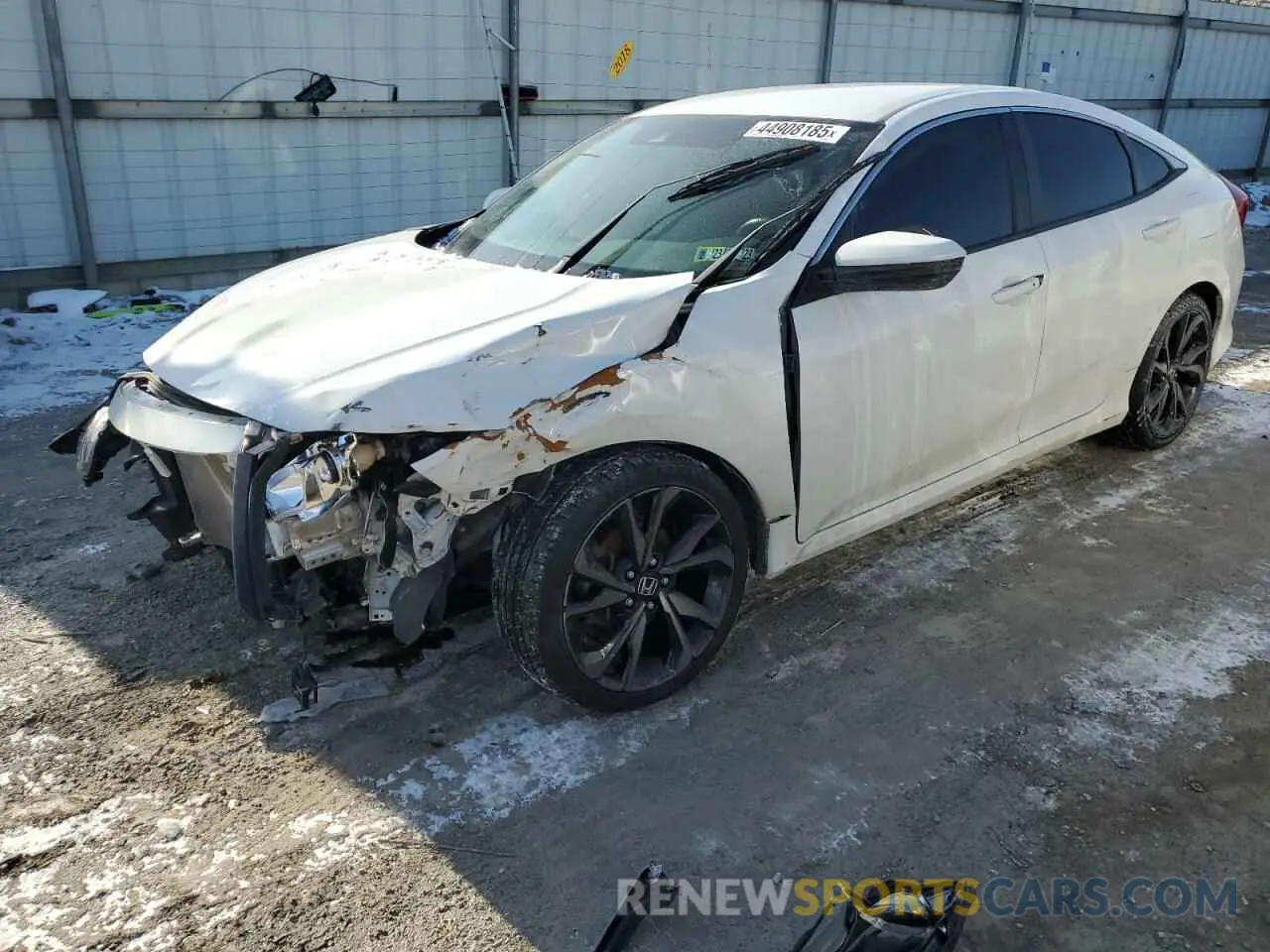 1 Photograph of a damaged car 19XFC2F84LE028213 HONDA CIVIC 2020