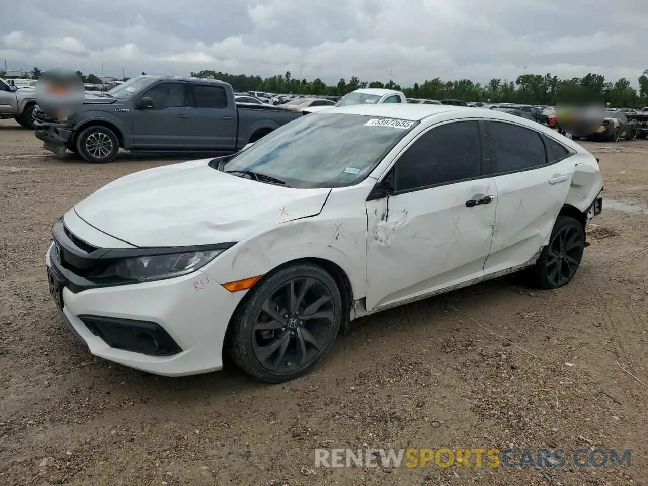 1 Photograph of a damaged car 19XFC2F85LE017964 HONDA CIVIC 2020