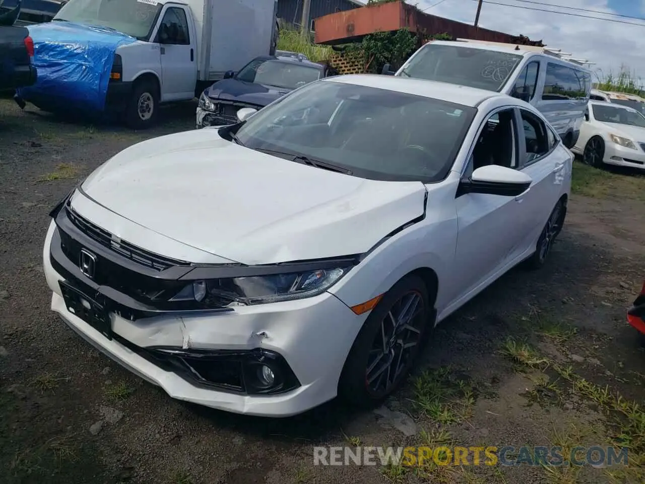 1 Photograph of a damaged car 19XFC2F86LE021215 HONDA CIVIC 2020