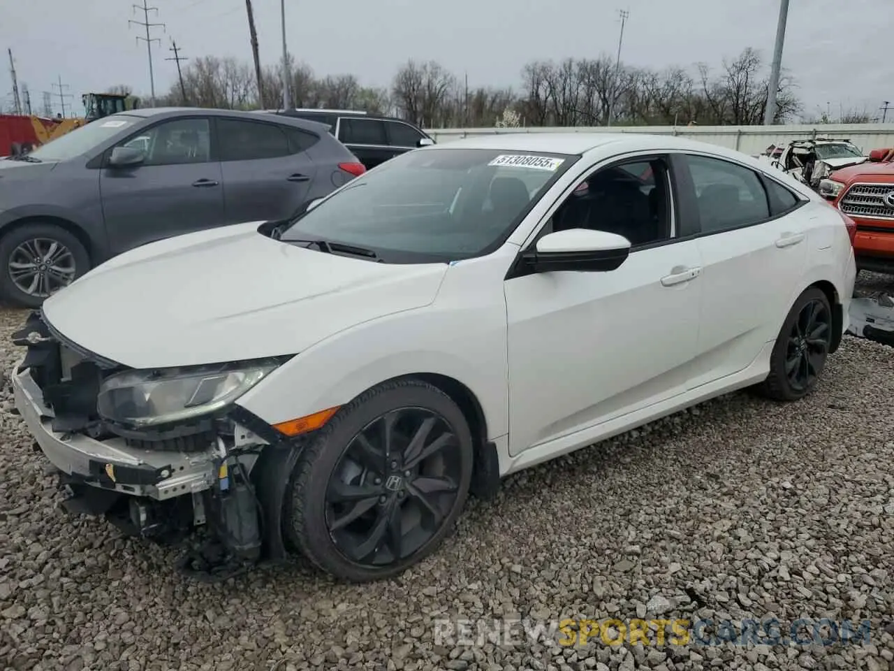 1 Photograph of a damaged car 19XFC2F87LE008280 HONDA CIVIC 2020
