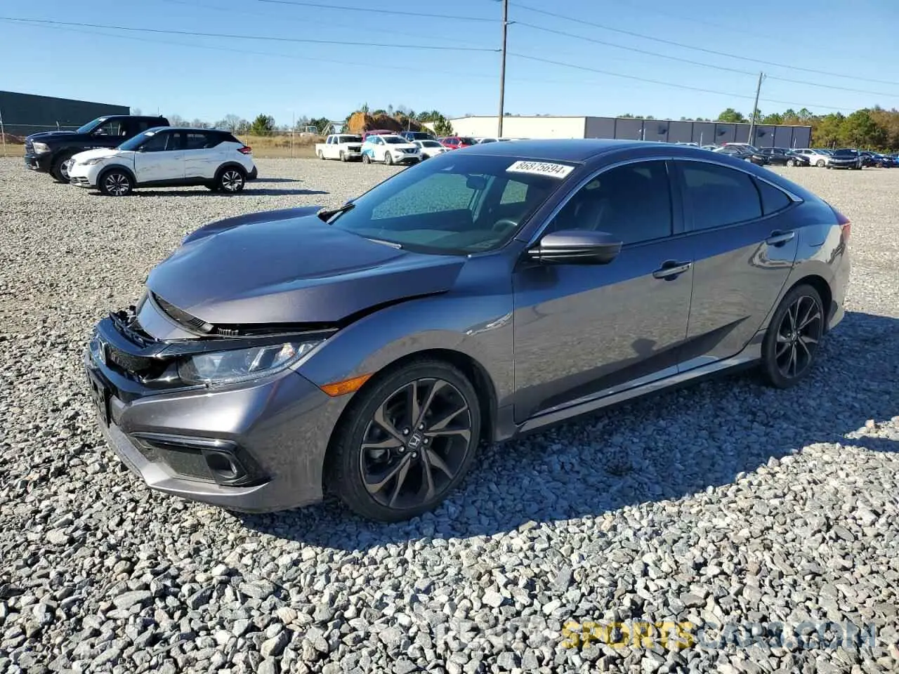 1 Photograph of a damaged car 19XFC2F87LE215610 HONDA CIVIC 2020