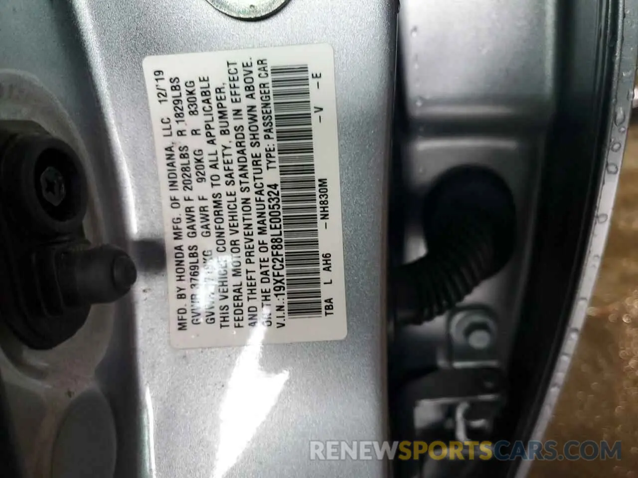 14 Photograph of a damaged car 19XFC2F88LE005324 HONDA CIVIC 2020