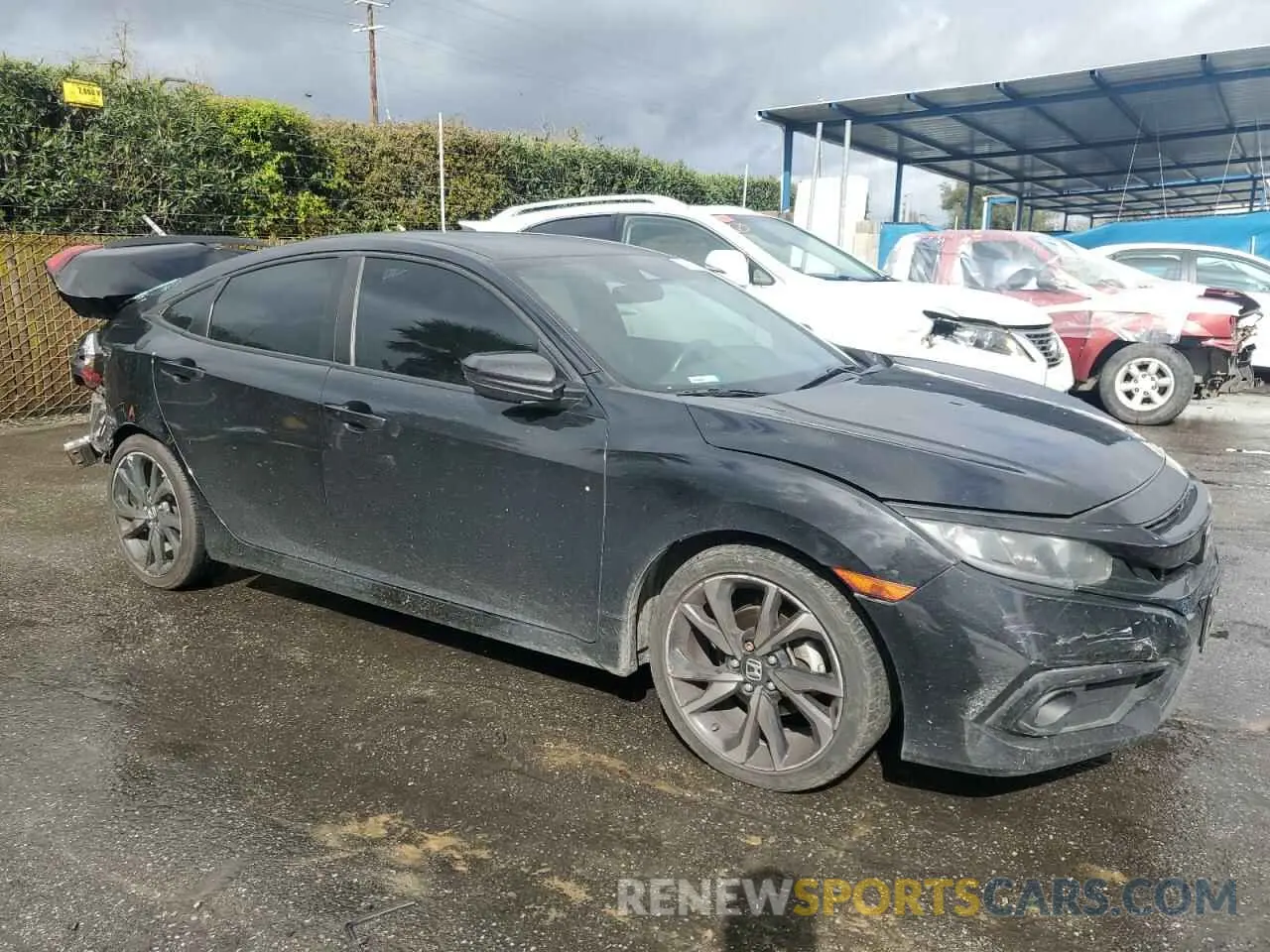 4 Photograph of a damaged car 19XFC2F8XLE002036 HONDA CIVIC 2020