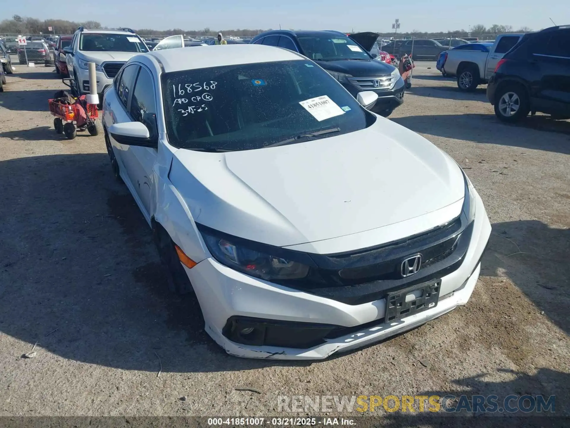 1 Photograph of a damaged car 19XFC2F8XLE016325 HONDA CIVIC 2020
