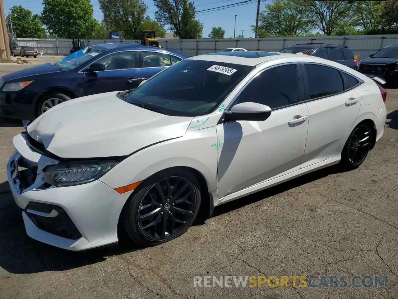 1 Photograph of a damaged car 2HGFC1E52LH704407 HONDA CIVIC 2020