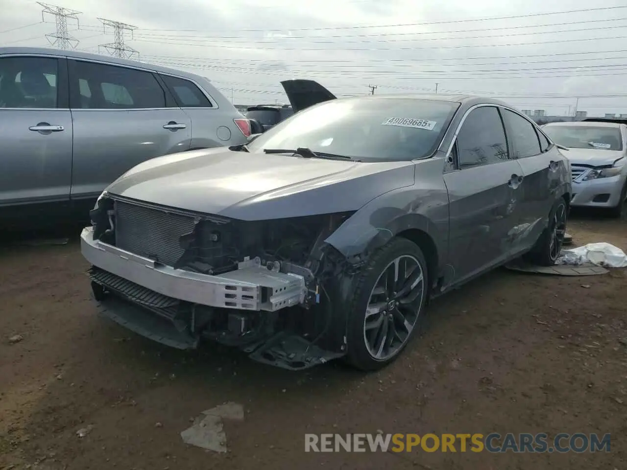 1 Photograph of a damaged car 2HGFC1E52LH709171 HONDA CIVIC 2020
