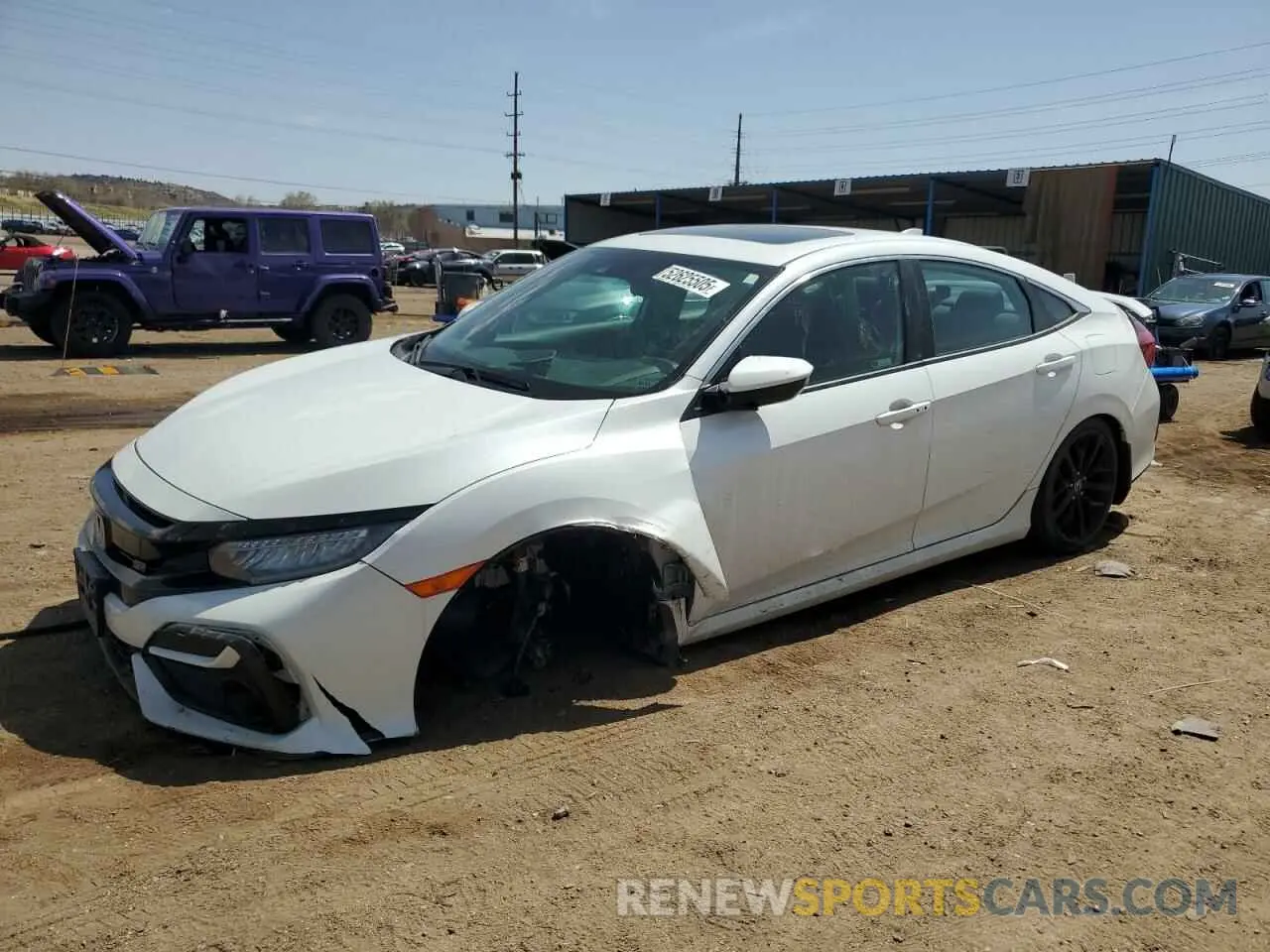 1 Photograph of a damaged car 2HGFC1E57LH707741 HONDA CIVIC 2020