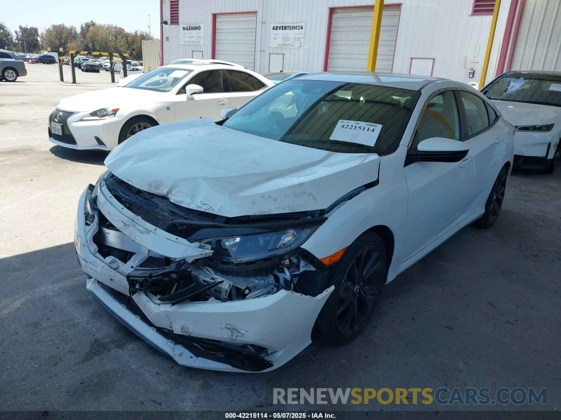 2 Photograph of a damaged car 2HGFC2E80LH523225 HONDA CIVIC 2020