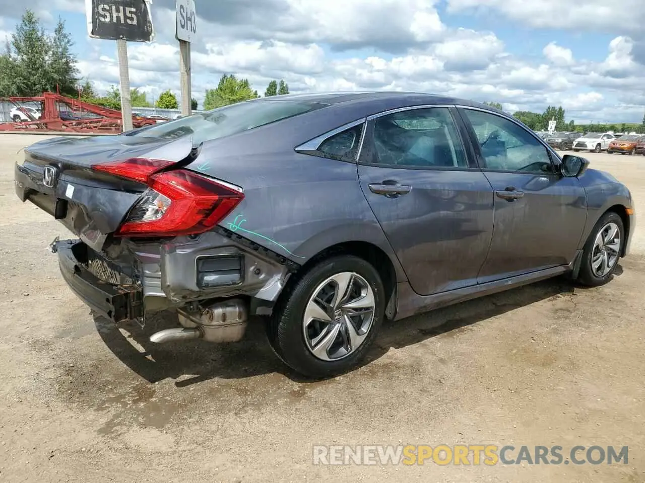 3 Photograph of a damaged car 2HGFC2F50LH020444 HONDA CIVIC 2020
