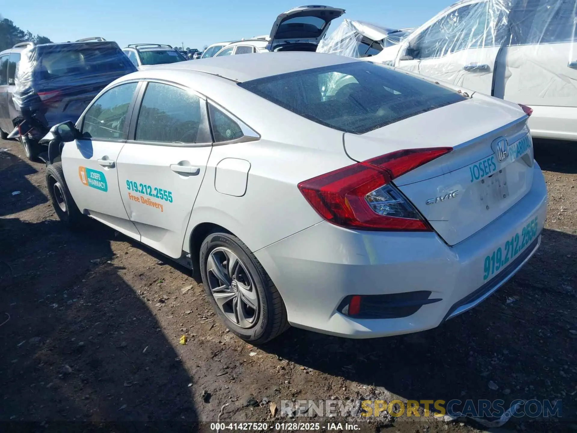 3 Photograph of a damaged car 2HGFC2F60LH509015 HONDA CIVIC 2020