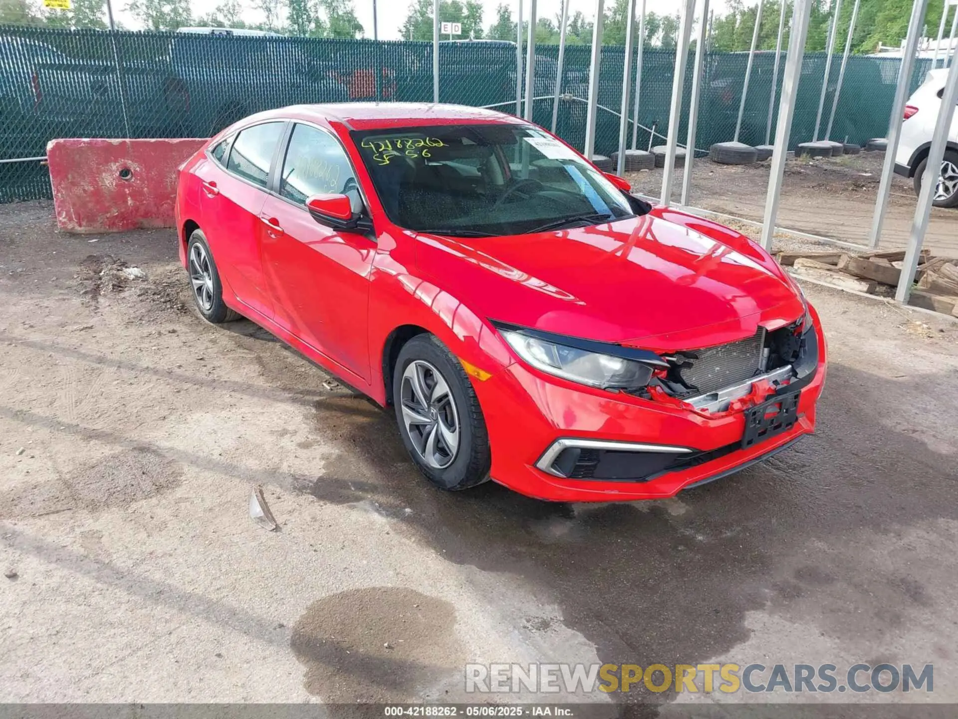 1 Photograph of a damaged car 2HGFC2F65LH550028 HONDA CIVIC 2020