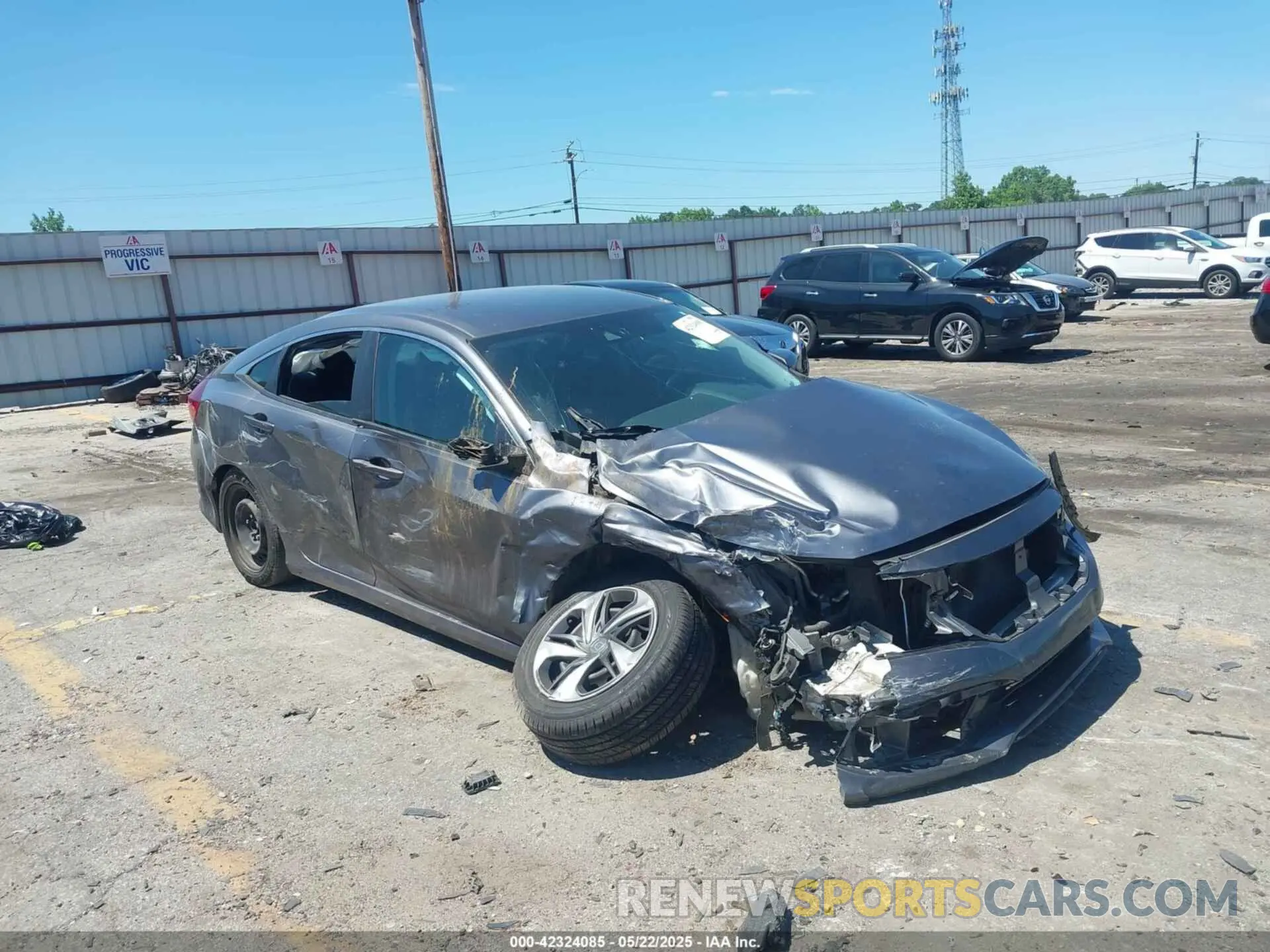 1 Photograph of a damaged car 2HGFC2F6XLH505926 HONDA CIVIC 2020