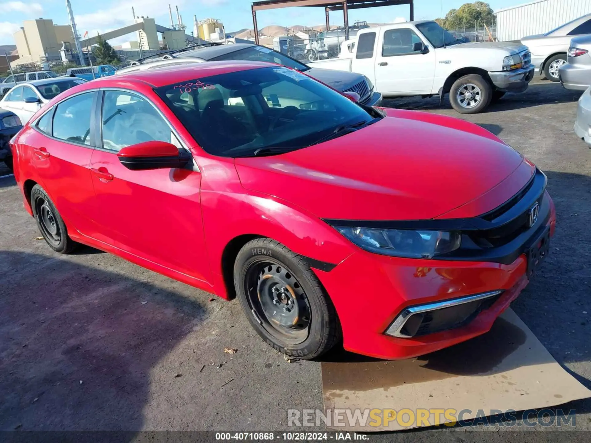 1 Photograph of a damaged car 2HGFC2F6XLH520880 HONDA CIVIC 2020
