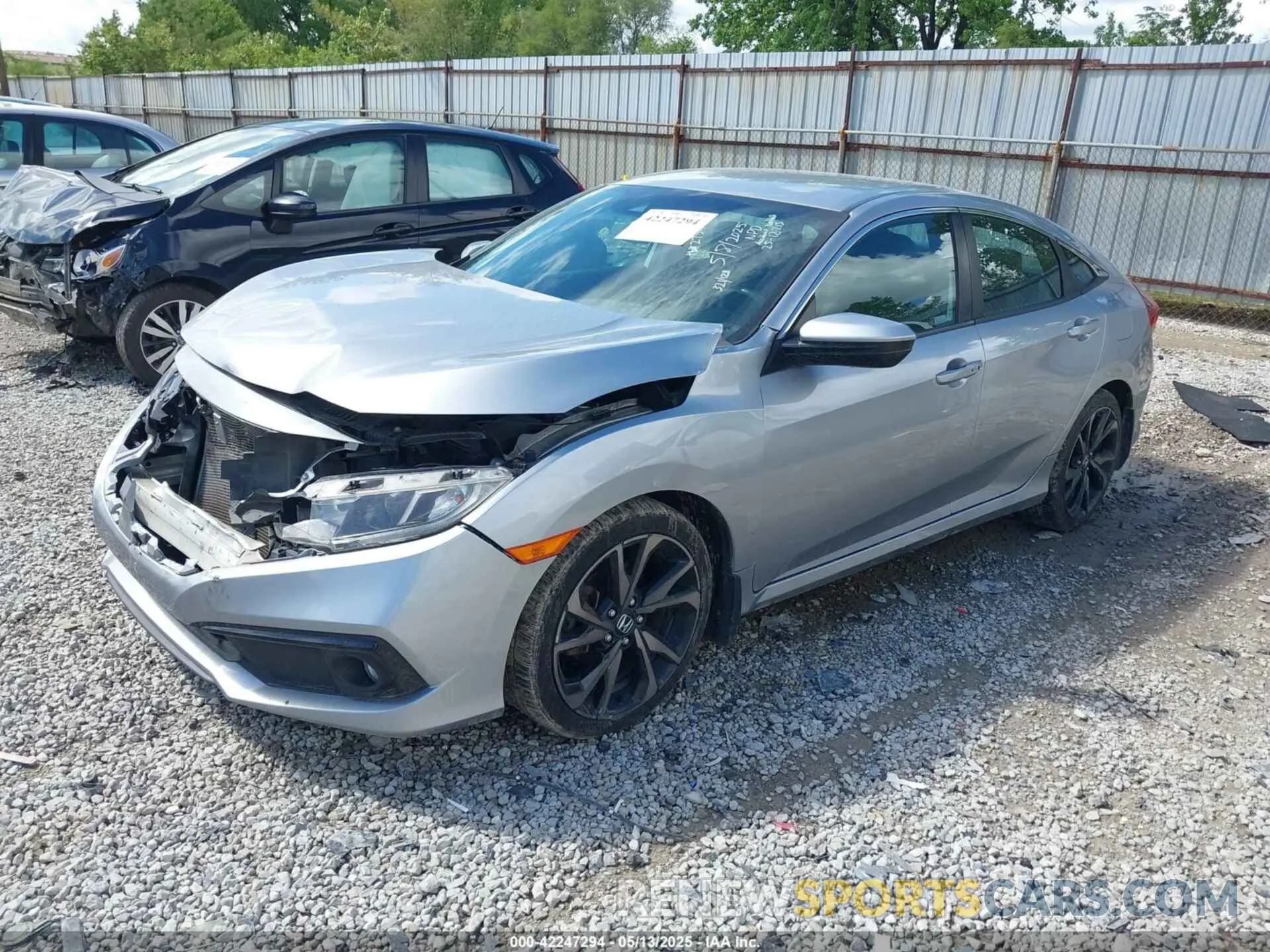 2 Photograph of a damaged car 2HGFC2F80LH538788 HONDA CIVIC 2020