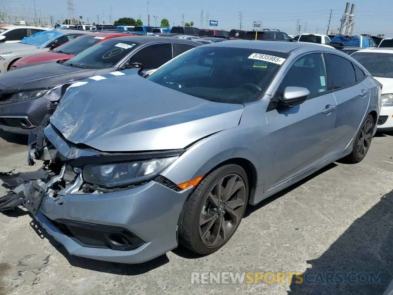 1 Photograph of a damaged car 2HGFC2F80LH541707 HONDA CIVIC 2020
