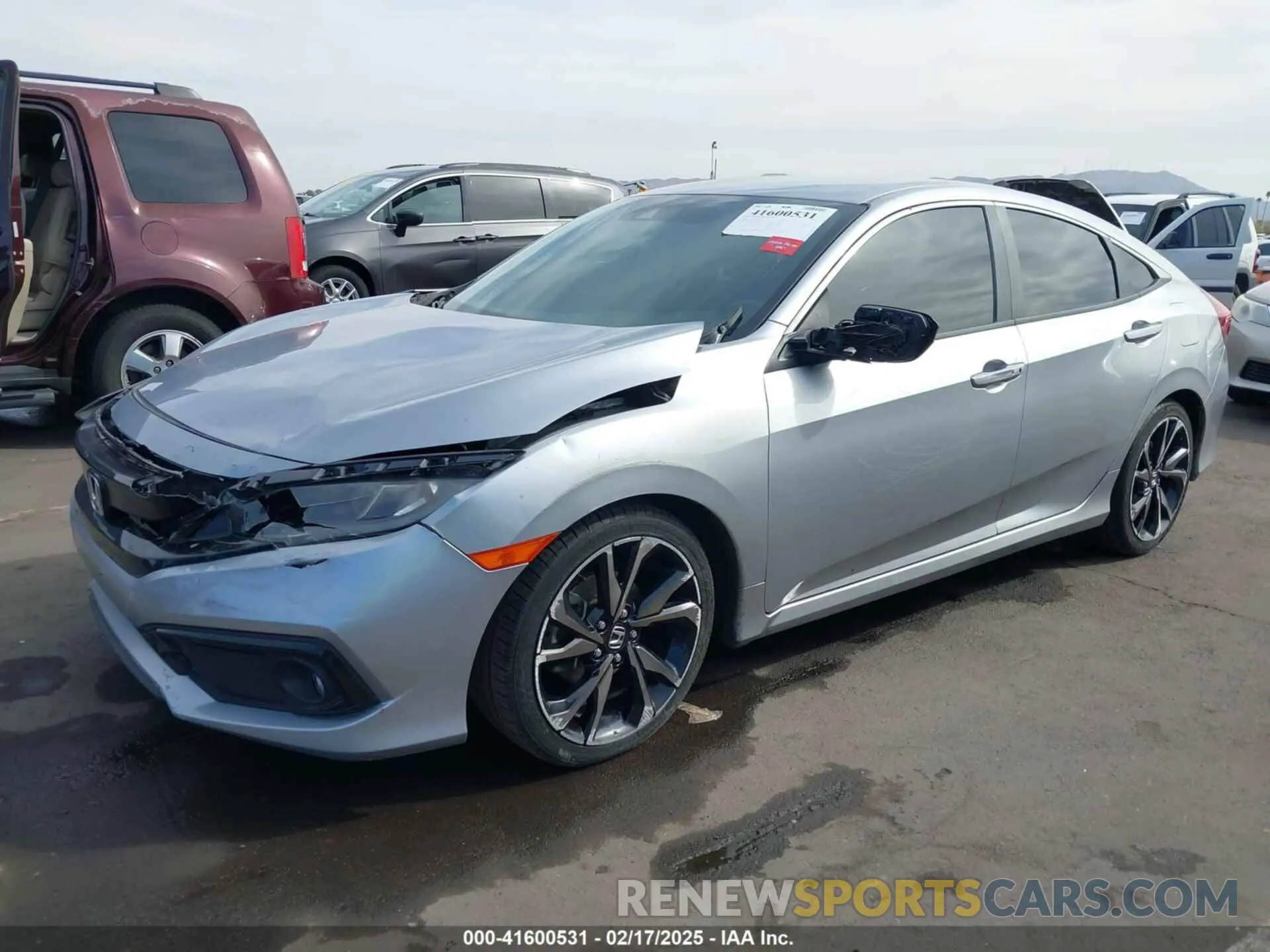 2 Photograph of a damaged car 2HGFC2F81LH584758 HONDA CIVIC 2020