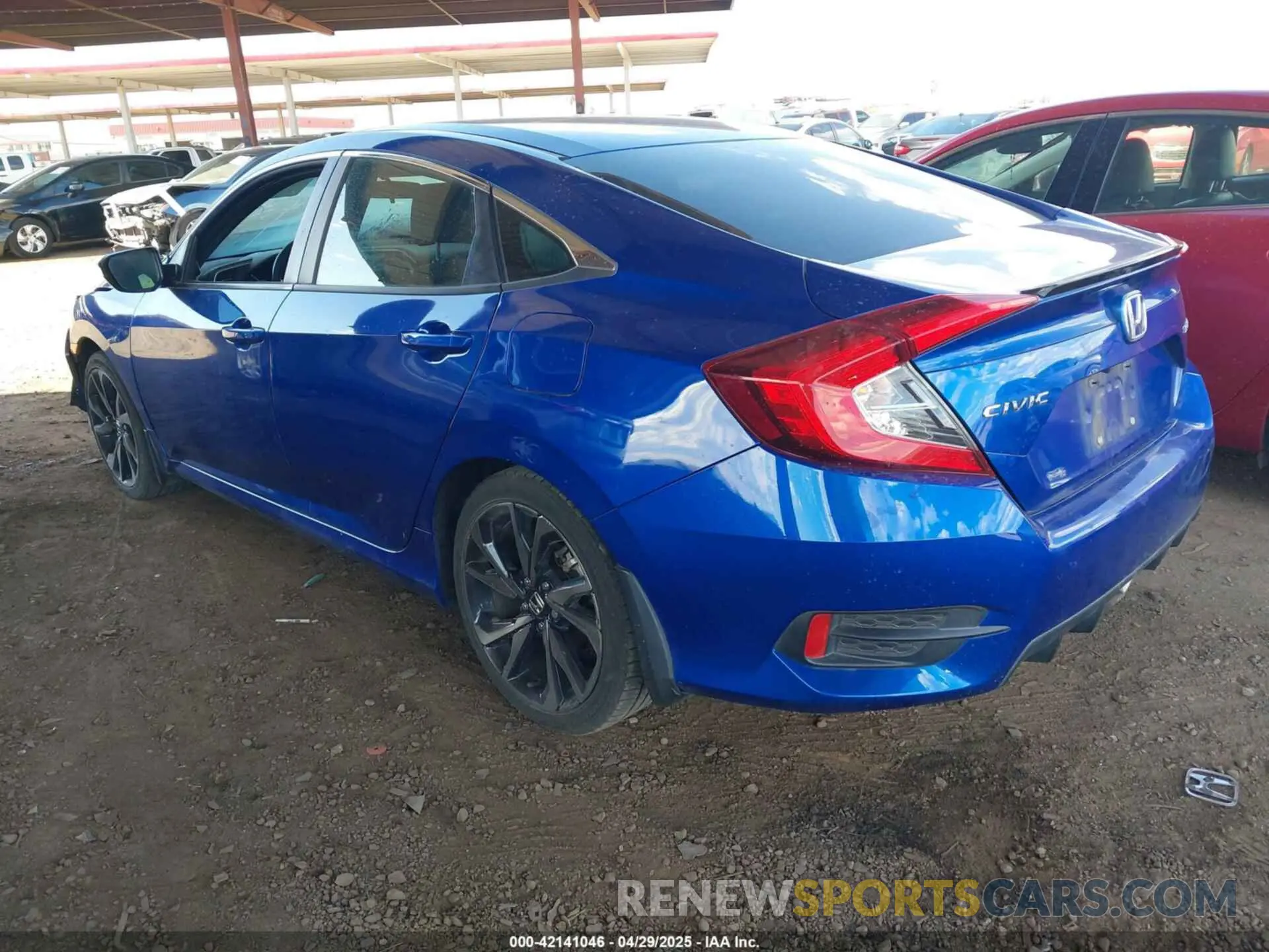 3 Photograph of a damaged car 2HGFC2F82LH601101 HONDA CIVIC 2020