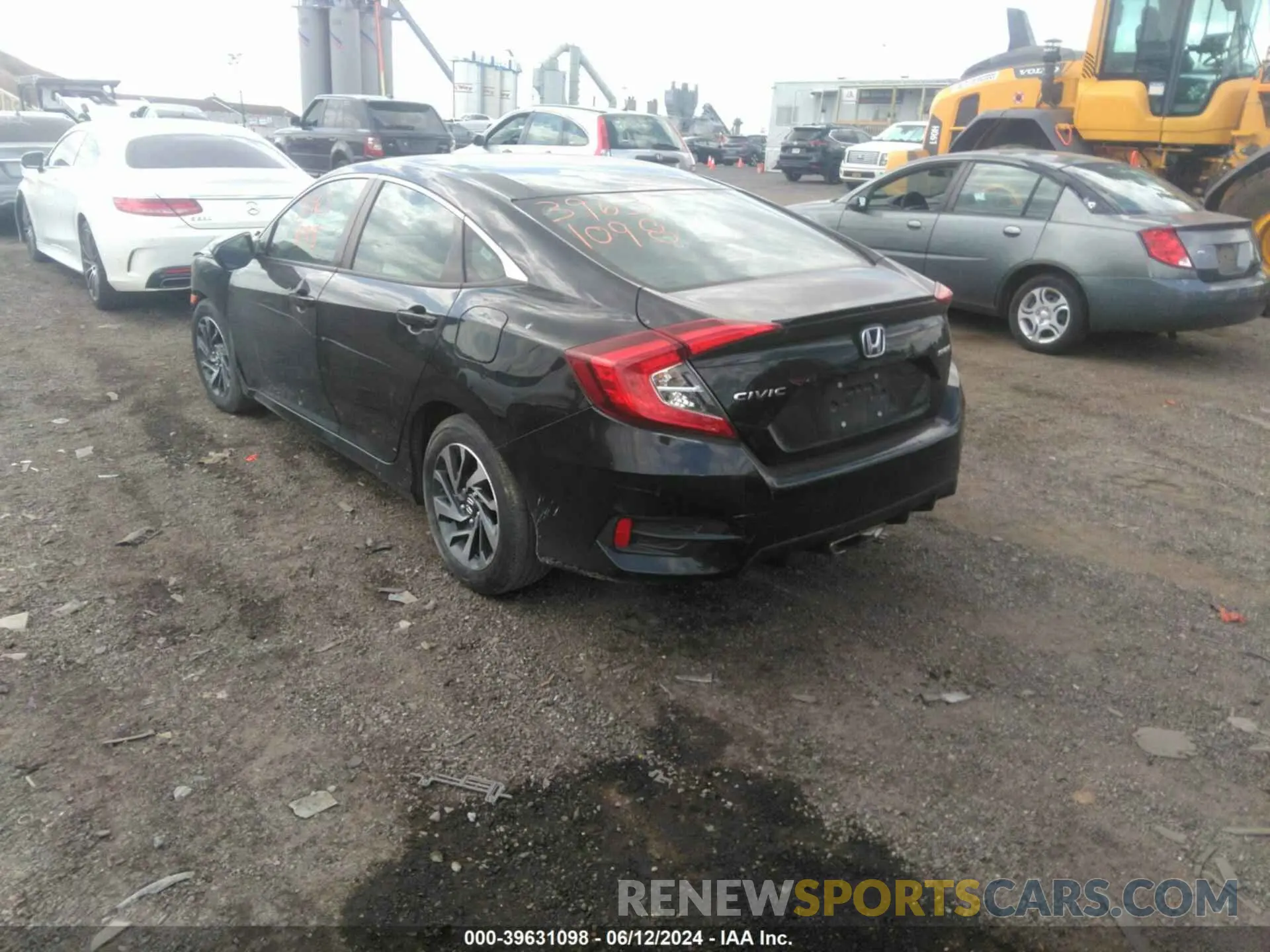 3 Photograph of a damaged car 2HGFC2F83LH525159 HONDA CIVIC 2020
