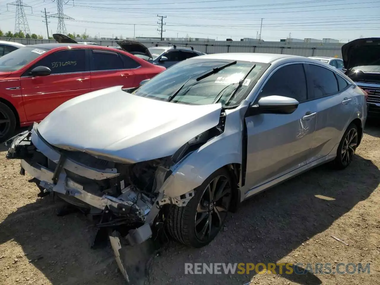 1 Photograph of a damaged car 2HGFC2F83LH535593 HONDA CIVIC 2020