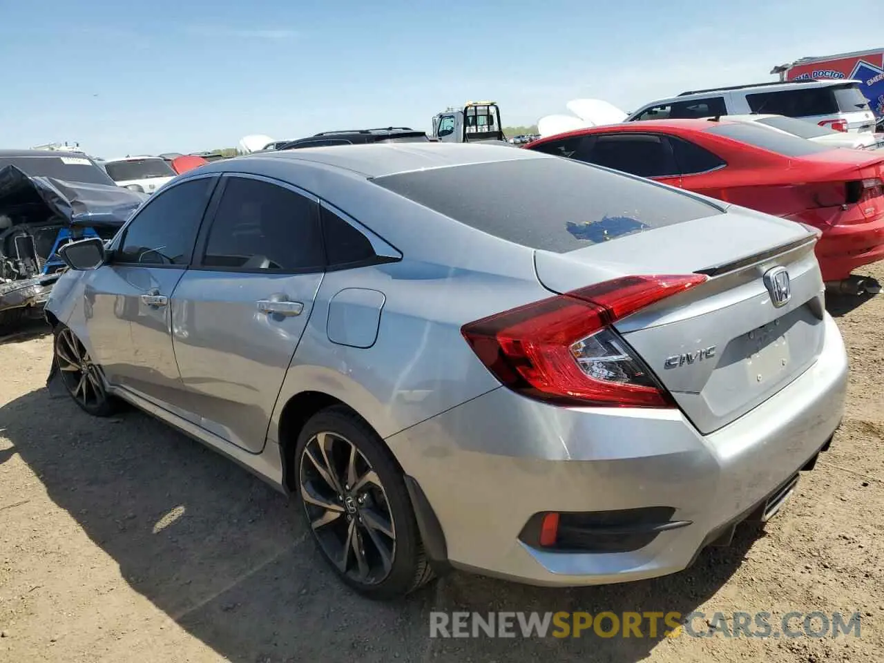 2 Photograph of a damaged car 2HGFC2F83LH535593 HONDA CIVIC 2020