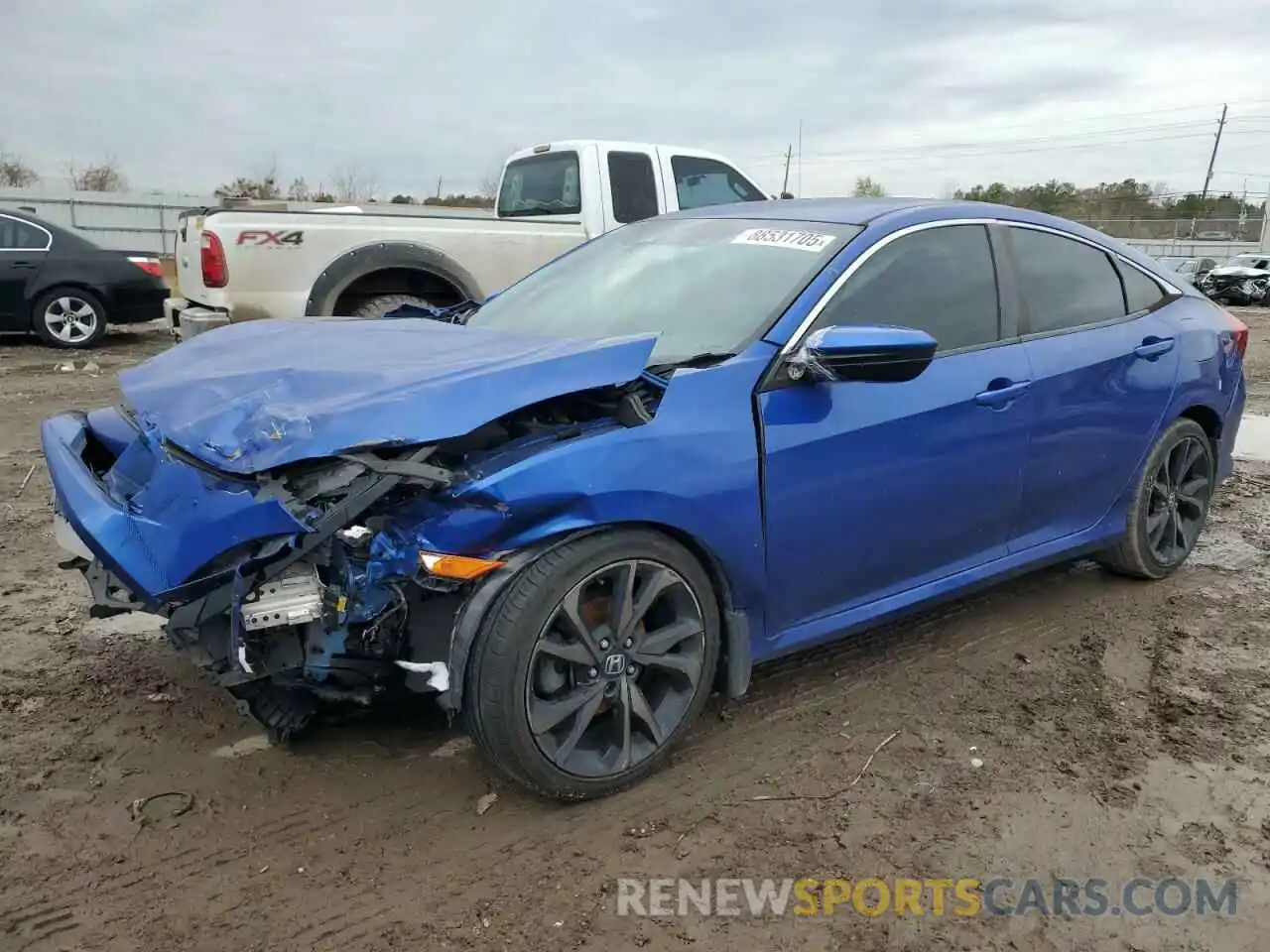 1 Photograph of a damaged car 2HGFC2F83LH576550 HONDA CIVIC 2020