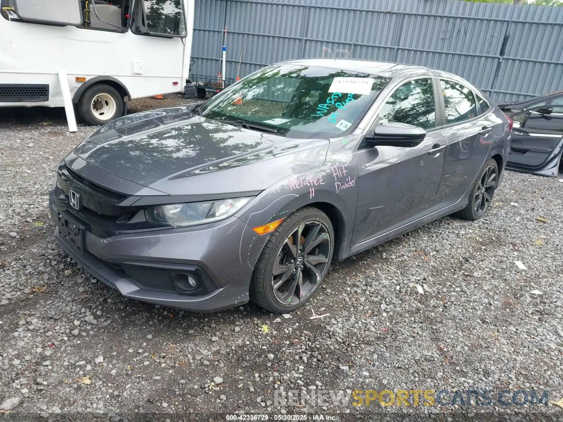 2 Photograph of a damaged car 2HGFC2F83LH581635 HONDA CIVIC 2020