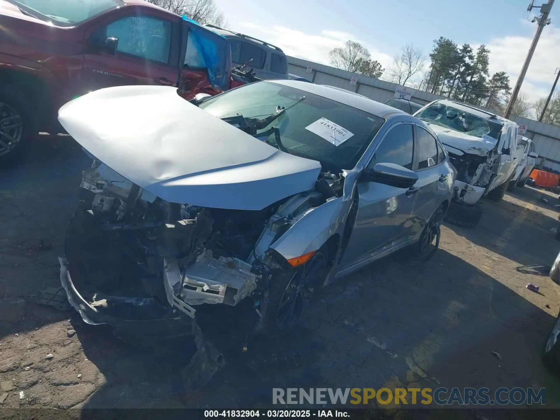 2 Photograph of a damaged car 2HGFC2F83LH584955 HONDA CIVIC 2020