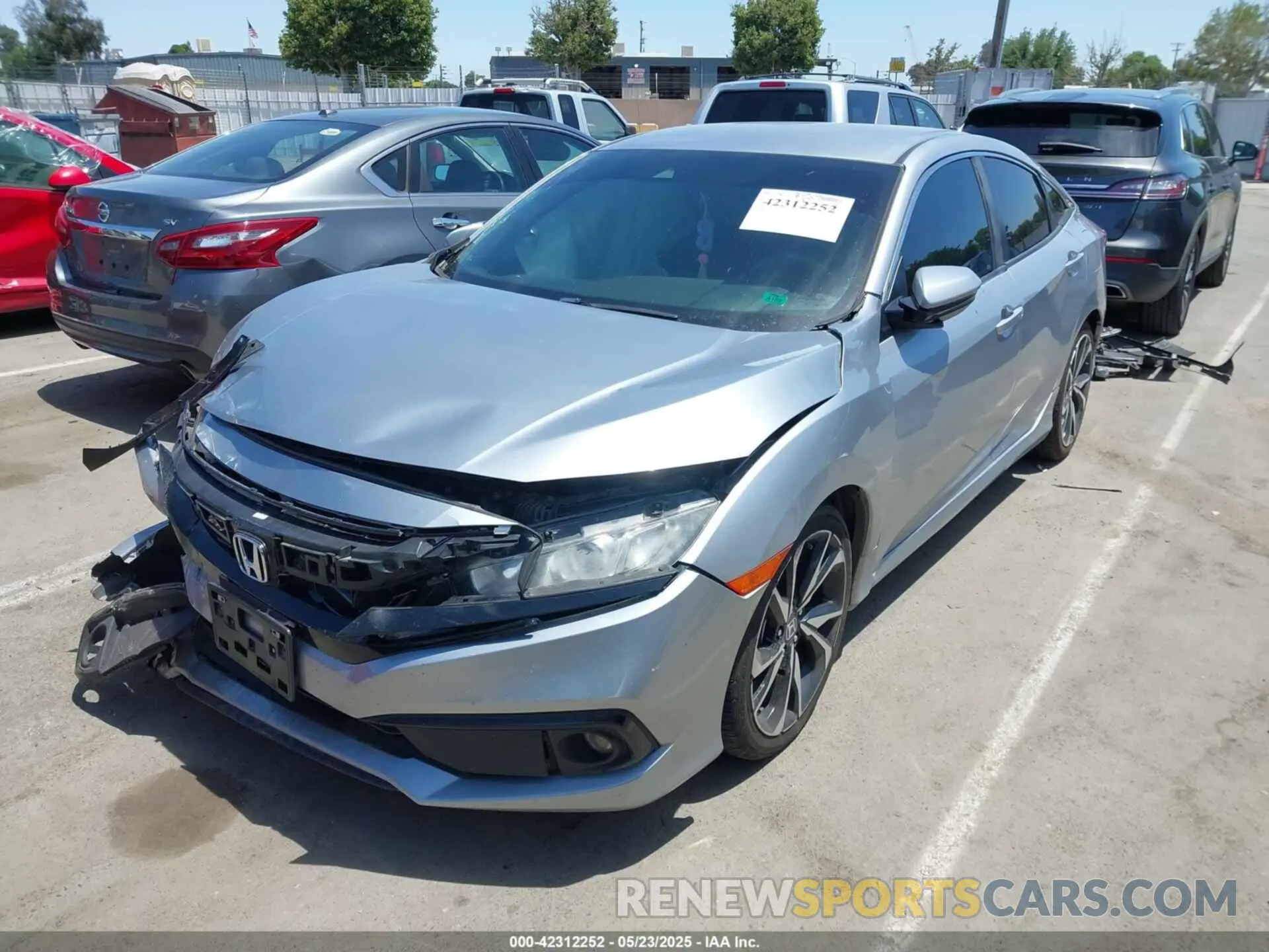 2 Photograph of a damaged car 2HGFC2F85LH525583 HONDA CIVIC 2020
