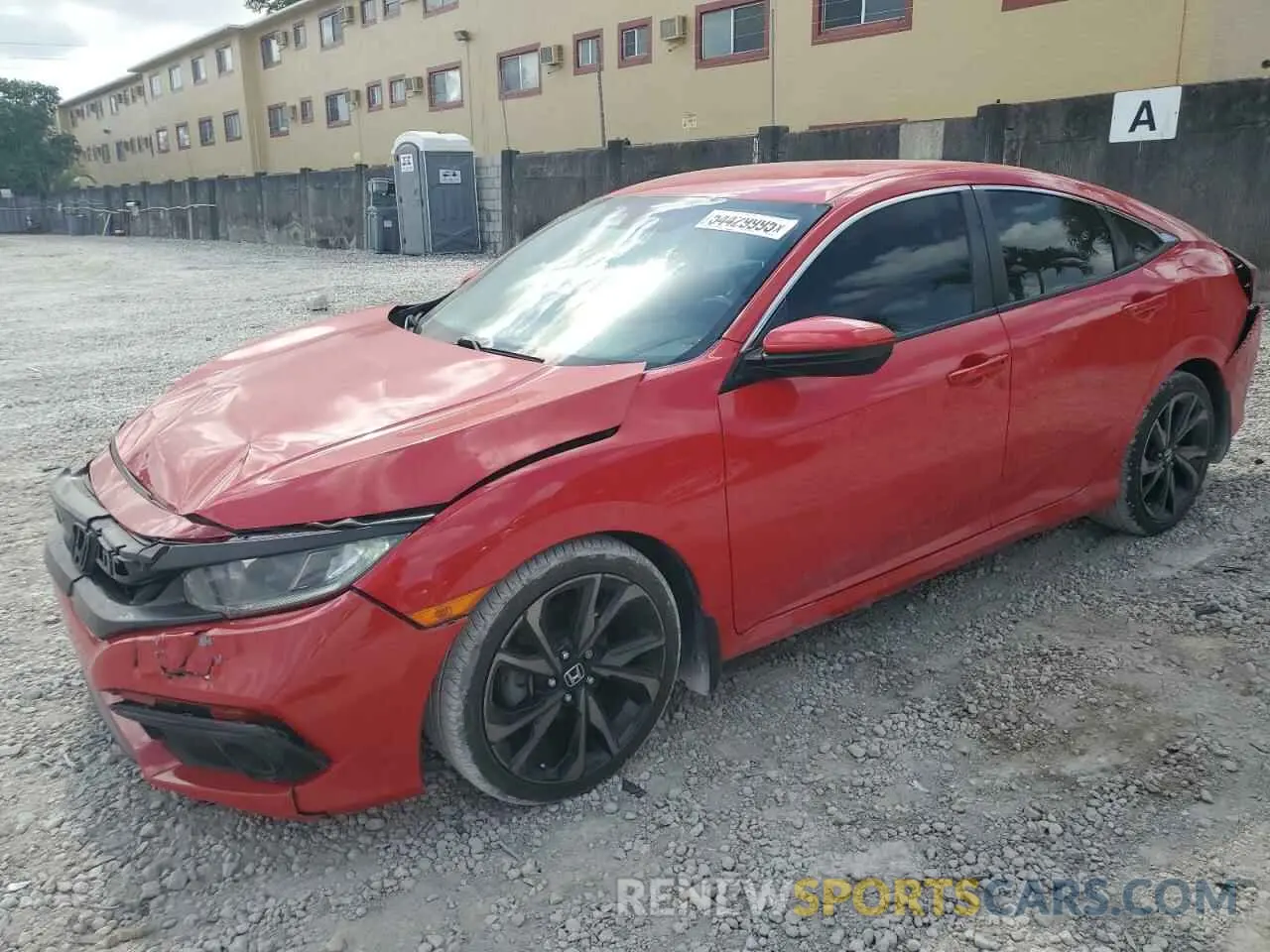 1 Photograph of a damaged car 2HGFC2F87LH537167 HONDA CIVIC 2020