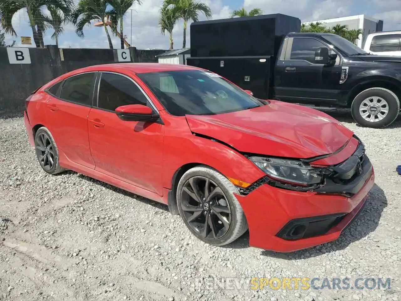 4 Photograph of a damaged car 2HGFC2F87LH537167 HONDA CIVIC 2020