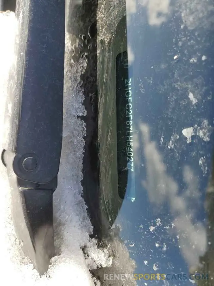 12 Photograph of a damaged car 2HGFC2F87LH540277 HONDA CIVIC 2020