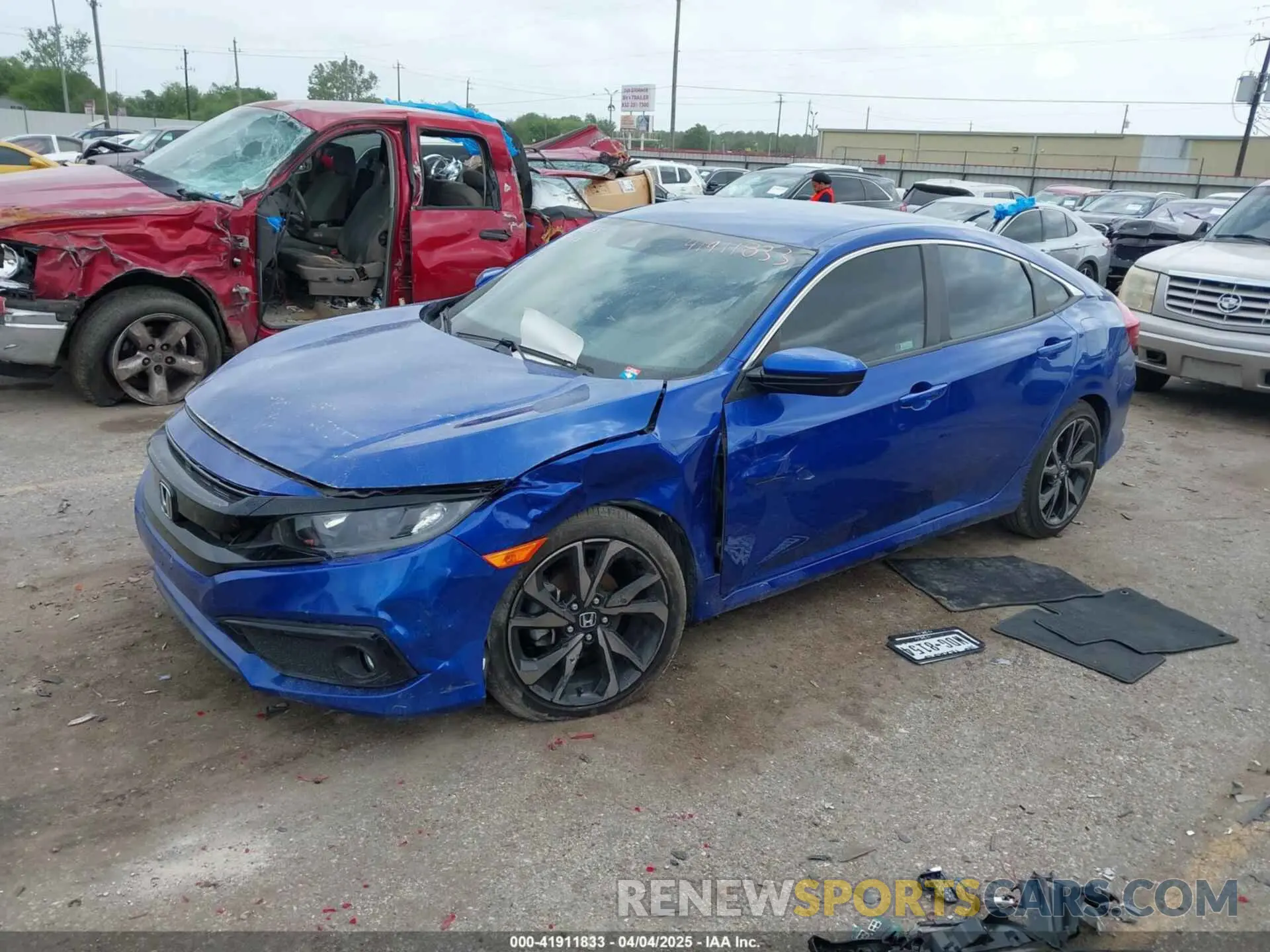 2 Photograph of a damaged car 2HGFC2F87LH584506 HONDA CIVIC 2020