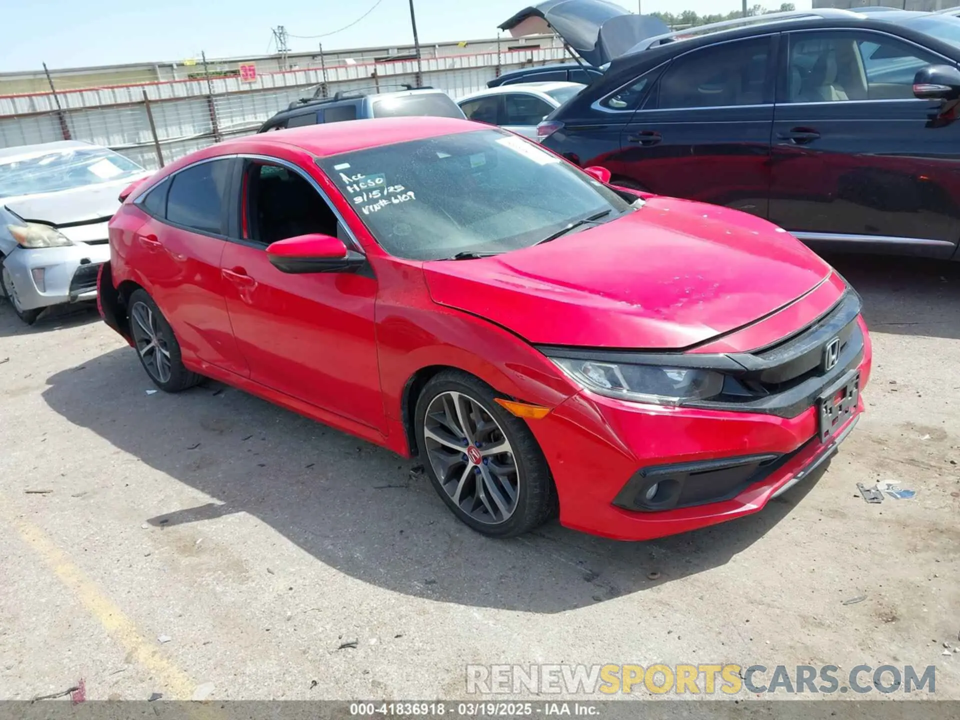1 Photograph of a damaged car 2HGFC2F87LH586109 HONDA CIVIC 2020