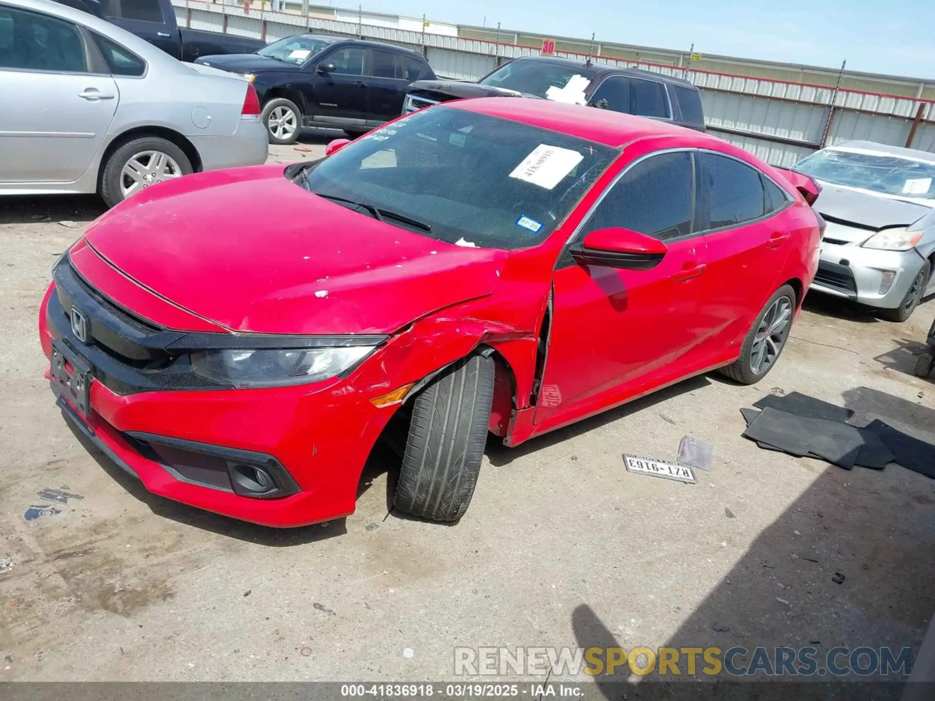 2 Photograph of a damaged car 2HGFC2F87LH586109 HONDA CIVIC 2020