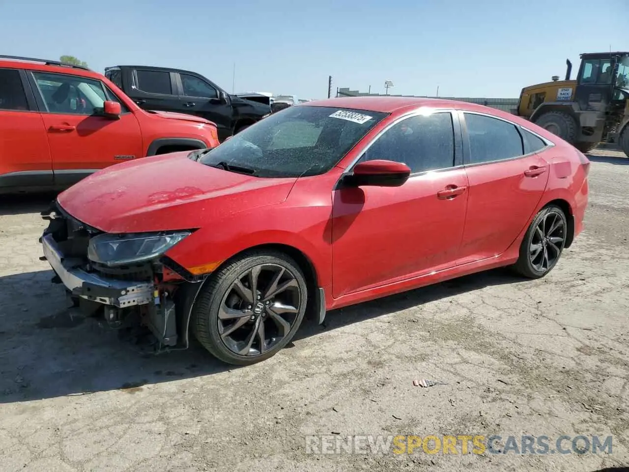 1 Photograph of a damaged car 2HGFC2F89LH564662 HONDA CIVIC 2020