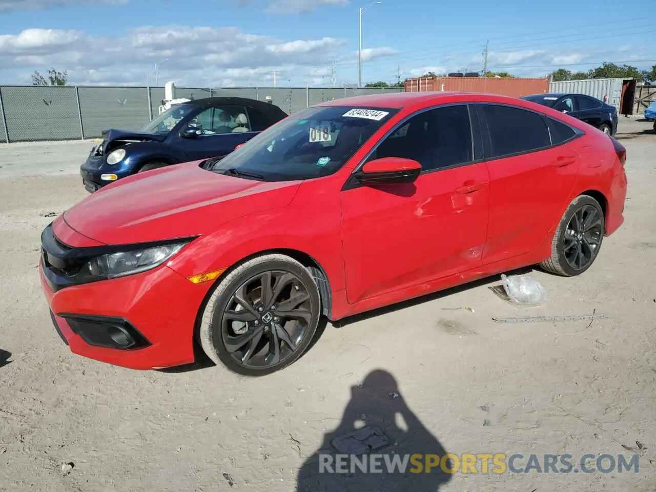 1 Photograph of a damaged car 2HGFC2F8XLH533212 HONDA CIVIC 2020