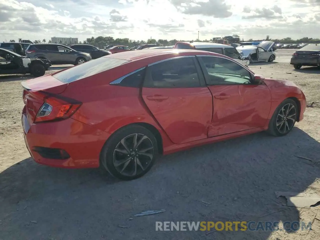 3 Photograph of a damaged car 2HGFC2F8XLH533212 HONDA CIVIC 2020